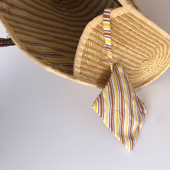 Vintage Style Large Straw Tote Bag - Picture 4 of 8